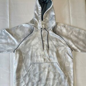 Under Armour ColdGear Silver/Grey Camo Hooded Pullover Sweatshirt - M